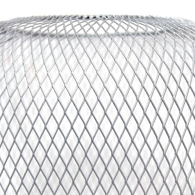Metal Mesh Industrial Table Lamp Gray - Simple Designs 4 Metal Mesh Industrial Table Lamp Gray - Simple Designs - Image 2