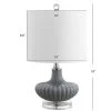 JONATHAN Y 18" Glass and Lucite Kamille Table Lamp (Includes LED Light Bulb) Gray - JONATHAN Y -Loca Table Lamps Store unnamed file 2773