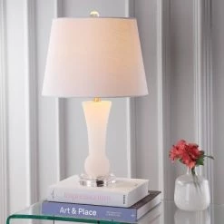 JONATHAN Y 23" Eliza Alabaster Table Lamp (Includes LED Light Bulb) White - JONATHAN Y