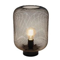 Metal Mesh Industrial Table Lamp Black - Simple Designs