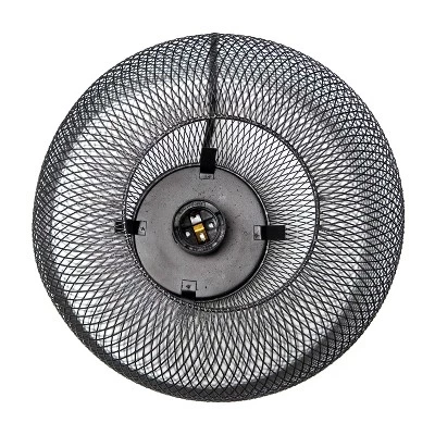 Metal Mesh Industrial Table Lamp Black - Simple Designs 5 Metal Mesh Industrial Table Lamp Black - Simple Designs - Image 3