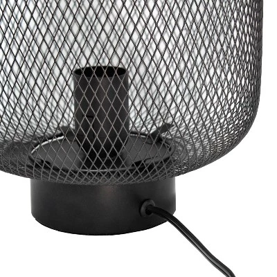 Metal Mesh Industrial Table Lamp Black - Simple Designs 8 Metal Mesh Industrial Table Lamp Black - Simple Designs - Image 6