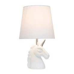 Sparkling Unicorn Table Lamp Silver/White - Simple Designs