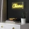 JONATHAN Y 11.8" Cheers Contemporary Glam Acrylic Box Pendant (Includes LED Light Bulb) Neon Yellow - JONATHAN Y -Loca Table Lamps Store unnamed file 2803