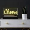 JONATHAN Y 11.8" Cheers Contemporary Glam Acrylic Box Pendant (Includes LED Light Bulb) Neon Yellow - JONATHAN Y -Loca Table Lamps Store unnamed file 2804