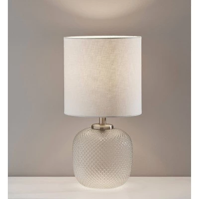 Vivian Table Lamp with Night Light Silver - Adesso 3 Vivian Table Lamp with Night Light Silver - Adesso