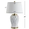 JONATHAN Y 28" Prague Ceramic Marble Table Lamp (Includes LED Light Bulb) White - JONATHAN Y -Loca Table Lamps Store unnamed file 2833