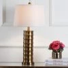 (Set of 2) 28.5" Linus Column Table Lamp Gold (Includes CFL Light Bulb) - Safavieh -Loca Table Lamps Store unnamed file 2880