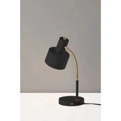 Stark Desk Lamp Antique Brass Black - Adesso