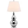 26" Cybil Double Gourd Lamp Silver (Includes CFL Light Bulb) - Safavieh -Loca Table Lamps Store unnamed file 2898