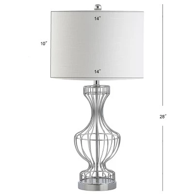 JONATHAN Y 28" Metal Honore Wire Frame Table Lamp (Includes LED Light Bulb) Silver - JONATHAN Y 5 JONATHAN Y 28" Metal Honore Wire Frame Table Lamp (Includes LED Light Bulb) Silver - JONATHAN Y - Image 3