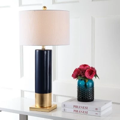 (Set of 2) 31" Dolce Table Lamp Navy/Gold (Includes CFL Light Bulb) - Safavieh 4 (Set of 2) 31" Dolce Table Lamp Navy/Gold (Includes CFL Light Bulb) - Safavieh - Image 2