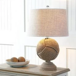 JONATHAN Y 24" Monkey's Fist Knotted Rope Table Lamp (Includes LED Light Bulb) Brown - JONATHAN Y