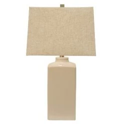 26.5" Kennedy Ceramic Desk Lamp White - Decor Therapy