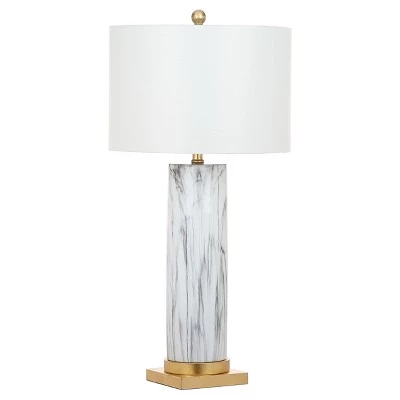 (Set of 2) 31.3" Sonia Faux Marble Table Lamp Black/White (Includes CFL Light Bulb) - Safavieh 3 (Set of 2) 31.3" Sonia Faux Marble Table Lamp Black/White (Includes CFL Light Bulb) - Safavieh