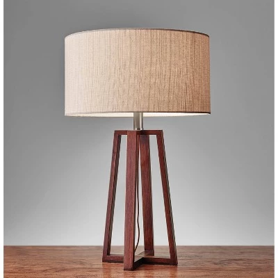 23.75" Quinn Table Lamp Brown - Adesso 3 23.75" Quinn Table Lamp Brown - Adesso