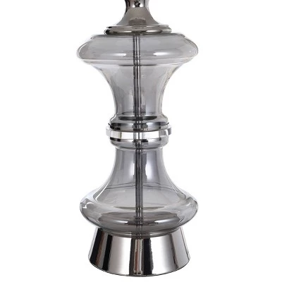 Round Shaped Mercury Glass Table Lamp with Polished Steel Accents - StyleCraft 6 Round Shaped Mercury Glass Table Lamp with Polished Steel Accents - StyleCraft - Image 4