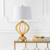 JONATHAN Y 28.5" Metal Sebastian Trellis Table Lamp (Includes LED Light Bulb) Gold - JONATHAN Y -Loca Table Lamps Store unnamed file 3026