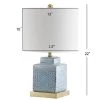 JONATHAN Y 22" Ceramic/Metal Catherine Ginger Jar Table Lamp (Includes LED Light Bulb) Blue - JONATHAN Y -Loca Table Lamps Store unnamed file 3031