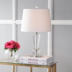 JONATHAN Y 22" Crystal Wynne Table Lamp (Includes LED Light Bulb) Clear - JONATHAN Y