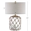 JONATHAN Y 26.5" Glass and Rope Mer Table Lamp (Includes LED Light Bulb) Brown - JONATHAN Y -Loca Table Lamps Store unnamed file 3099