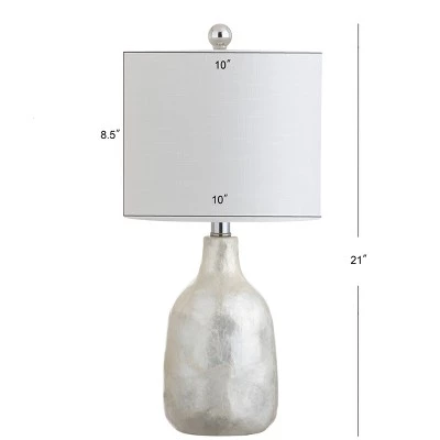 JONATHAN Y 21" Lucille Seashell Table Lamp (Includes LED Light Bulb) Pearl White - JONATHAN Y 5 JONATHAN Y 21" Lucille Seashell Table Lamp (Includes LED Light Bulb) Pearl White - JONATHAN Y - Image 3
