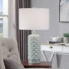 Round Textured Ceramic Table Lamp Light Blue - StyleCraft -Loca Table Lamps Store unnamed file 3175