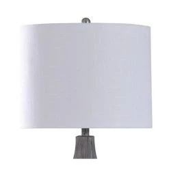 Natural Rattan Woven Body Table Lamp with Hand Finished Top and Base White - StyleCraft