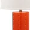 (Set of 2) 26" Roxanne Table Lamp Orange (Includes CFL Light Bulb) - Safavieh -Loca Table Lamps Store unnamed file 321