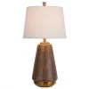 Round Faux Wood Table Lamp with Hammered Base Brass/Brown - StyleCraft 2 Round Faux Wood Table Lamp with Hammered Base Brass/Brown - StyleCraft -Loca Table Lamps Store unnamed file 3221