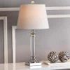 (Set of 2) 24" Zara Crystal Table Lamp Clear (Includes CFL Light Bulb) - Safavieh -Loca Table Lamps Store unnamed file 3233
