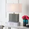 20.5" Delia Faux Alligator Table Lamp Gray (Includes CFL Light Bulb) - Safavieh -Loca Table Lamps Store unnamed file 3236