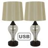 17" Set of 2 Brady Table Lamp with USB Ports Bronze Glass - Decor Therapy -Loca Table Lamps Store unnamed file 3256