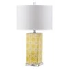 (Set of 2) 27" Quatrefoil Table Lamp Yellow (Includes CFL Light Bulb) - Safavieh -Loca Table Lamps Store unnamed file 3270