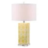 (Set of 2) 27" Quatrefoil Table Lamp Yellow (Includes CFL Light Bulb) - Safavieh -Loca Table Lamps Store unnamed file 3271
