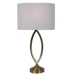 Decor Therapy 27" Sculpted Table Lamp Satin Brass - Decor Threapy