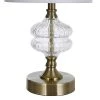 Traditional Satin Brass Table Lamp with Clear Glass Fluted Body - StyleCraft -Loca Table Lamps Store unnamed file 3308