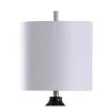 Cylindrical Table Lamp with Diagonal Texture and Acrylic Base Black - StyleCraft -Loca Table Lamps Store unnamed file 3311