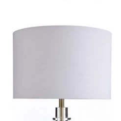 Metal Double Ring Table Lamp with Acrylic Accents Brass - StyleCraft