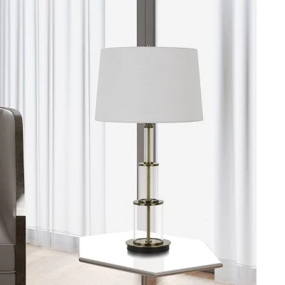 32" Brest Clear Glass Table Lamp Antique Brass - Cal Lighting 3 32" Brest Clear Glass Table Lamp Antique Brass - Cal Lighting