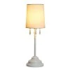 Table Lamp with Fabric Shade and Hanging Acrylic Beads White - Simple Designs -Loca Table Lamps Store unnamed file 3358