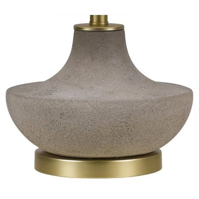 19.5" 3-way Almelo Ceramic Table Lamp with Taper Drum Hardback Shade Gravel - Cal Lighting 4 19.5" 3-way Almelo Ceramic Table Lamp with Taper Drum Hardback Shade Gravel - Cal Lighting - Image 2