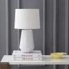 18" Stark Table Lamp White (Includes LED Light Bulb) - Safavieh -Loca Table Lamps Store unnamed file 3378