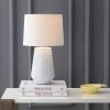 18" Stark Table Lamp White (Includes LED Light Bulb) - Safavieh -Loca Table Lamps Store unnamed file 3379