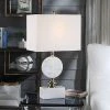Marble Disc and Brass Accent Table Lamp on Marble Base White - StyleCraft -Loca Table Lamps Store unnamed file 3394