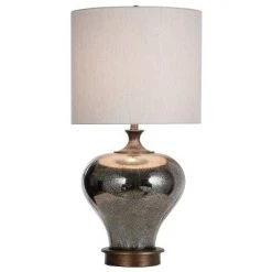 Mercury Glass Body Table Lamp with Base Brushed Copper - StyleCraft