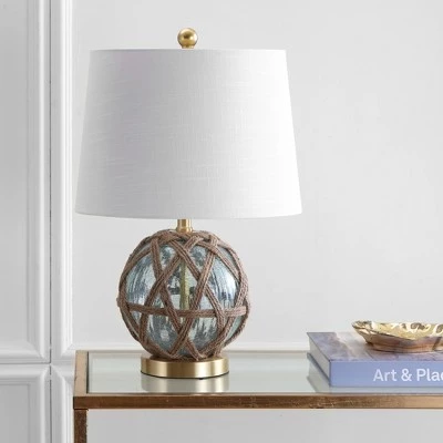 JONATHAN Y 21.5" Glass/Rope Andrews Table Lamp (Includes LED Light Bulb) Blue - JONATHAN Y 4 JONATHAN Y 21.5" Glass/Rope Andrews Table Lamp (Includes LED Light Bulb) Blue - JONATHAN Y - Image 2
