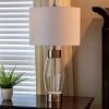 26" Glass and Metal Cadance Convex Clear Table Lamp (Includes LED Light Bulb) Brushed Steel - Decor Therapy -Loca Table Lamps Store unnamed file 3437