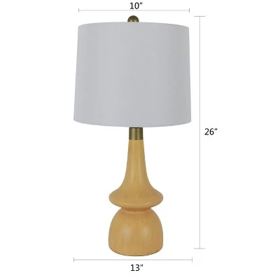 26" Carlita Table Lamp Natural Wood - Decor Therapy 8 26" Carlita Table Lamp Natural Wood - Decor Therapy - Image 6