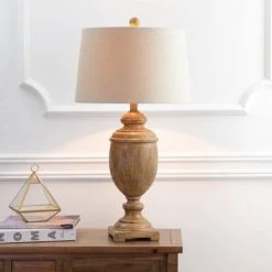 JONATHAN Y 30.5" Kennedy Resin Table Lamp (Includes LED Light Bulb) Brown - JONATHAN Y